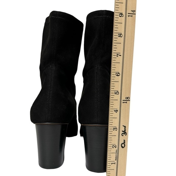 NEW Donald Plinar Pandra Black Stretch Suede Pull On Ankle Boots Booties Size 9 - Picture 6 of 14
